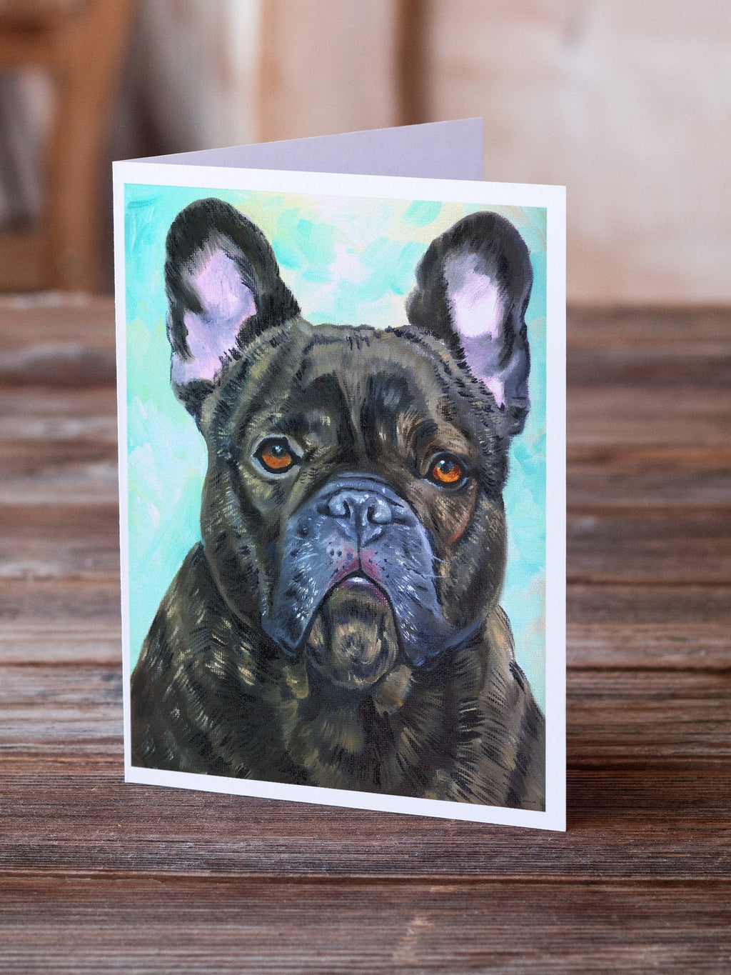 French Bulldog Lookin at You Greeting Cards Pack of 8 Blank Cards with Envelopes Whimsical A7 Size 5x7