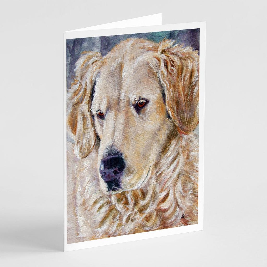 Golden Retriver Contemplation Greeting Cards Pack of 8 Blank Cards with Envelopes Whimsical A7 Size 5x7