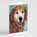 Golden Retriver Good Boy Greeting Cards Pack of 8 Blank Cards with Envelopes Whimsical A7 Size 5x7