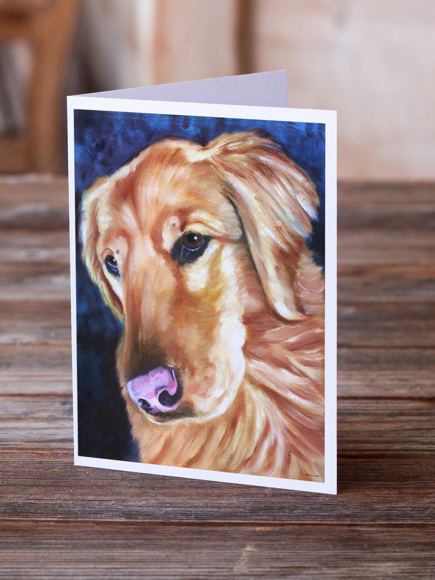 Golden Retriver Huh Greeting Cards Pack of 8 Blank Cards with Envelopes Whimsical A7 Size 5x7