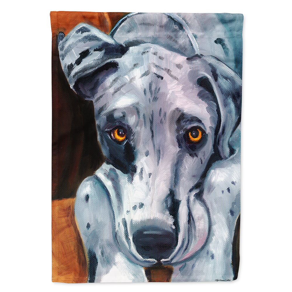 Great Dane Waiting Patiently House Flag 28x40 Porch Sleeve Pole Decorative Outside Yard Banner Artwork Wall Hanging, Polyester