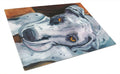 Great Dane Waiting Patiently Cutting Board Tempered Glass Kitchen Cutting Surface, Heat Resistant Chopping, Non-Slip Feet, Food Prep & Serving