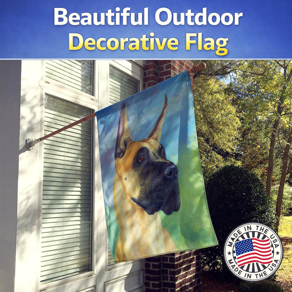 Great Dane Apollo the Great House Flag 28x40 Porch Sleeve Pole Decorative Outside Yard Banner Artwork Wall Hanging, Polyester