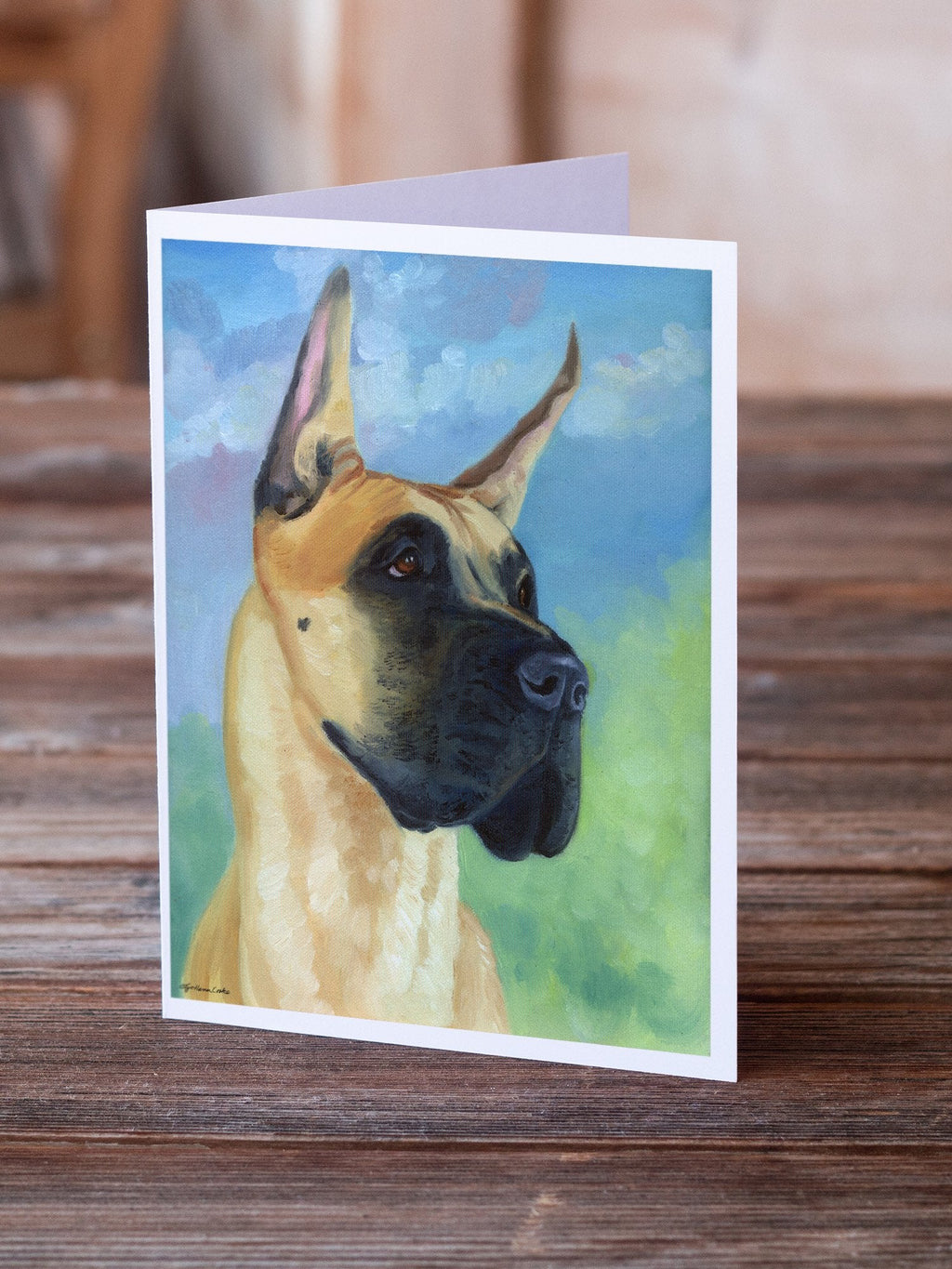 Great Dane Apollo the Great Greeting Cards Pack of 8 Blank Cards with Envelopes Whimsical A7 Size 5x7