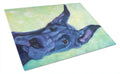 Great Dane Midnight Puppy Cutting Board Tempered Glass Kitchen Cutting Surface, Heat Resistant Chopping, Non-Slip Feet, Food Prep & Serving