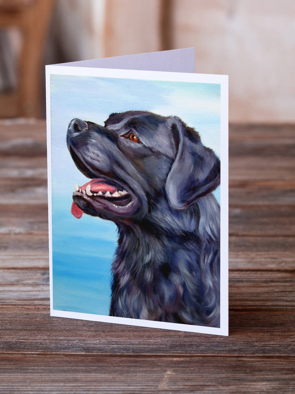 Black Labrador Retriever Greeting Cards Pack of 8 Blank Cards with Envelopes Whimsical A7 Size 5x7