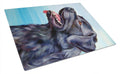 Black Labrador Retriever Cutting Board Tempered Glass Kitchen Cutting Surface, Heat Resistant Chopping, Non-Slip Feet, Food Prep & Serving