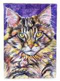Maine Coon Sassy House Flag 28x40 Porch Sleeve Pole Decorative Outside Yard Banner Artwork Wall Hanging, Polyester