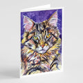 Maine Coon Sassy Greeting Cards Pack of 8 Blank Cards with Envelopes Whimsical A7 Size 5x7