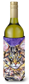 Maine Coon Sassy Wine Bottle Hugger Gift Sleeve for Standard 750 ml Bottles, Insulated Reusable Also Fits Mini Shot & Pint Bottles