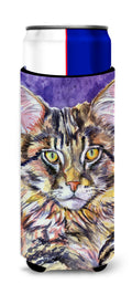 Maine Coon Sassy Slim Can Hugger , Insulated Foam Hugger for 12 oz Slim Cans, Beer Bottles & Water Bottles, Printed in USA