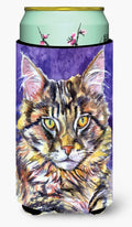 Maine Coon Sassy Tall Boy Hugger Can Cooler Sleeve Machine Washable Drink Collapsible Insulator Beverage Insulated Holder