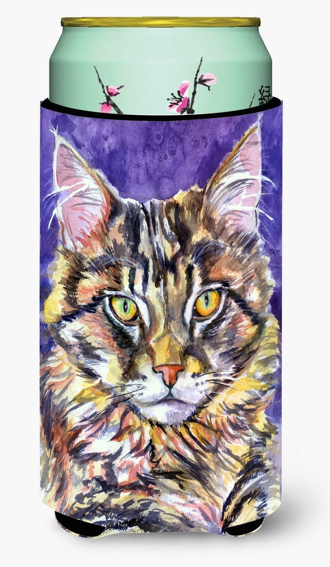 Maine Coon Sassy Tall Boy Hugger Can Cooler Sleeve Machine Washable Drink Collapsible Insulator Beverage Insulated Holder