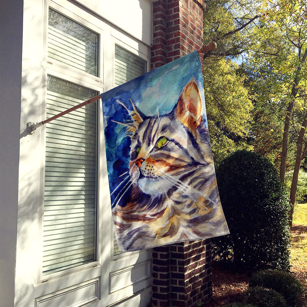 Maine Coon Sissy House Flag 28x40 Porch Sleeve Pole Decorative Outside Yard Banner Artwork Wall Hanging, Polyester