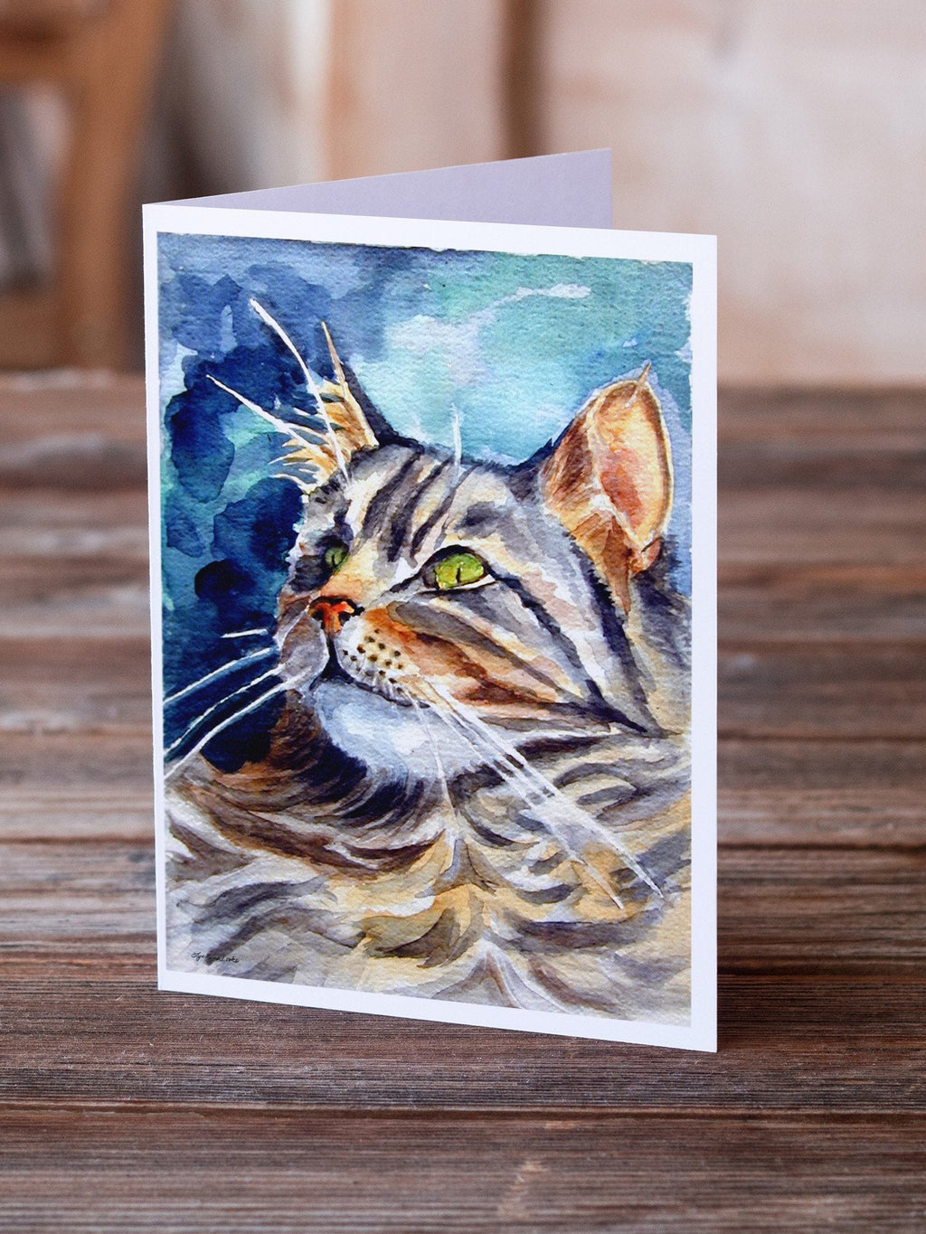 Maine Coon Sissy Greeting Cards Pack of 8 Blank Cards with Envelopes Whimsical A7 Size 5x7