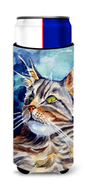 Maine Coon Sissy Slim Can Hugger , Insulated Foam Hugger for 12 oz Slim Cans, Beer Bottles & Water Bottles, Printed in USA
