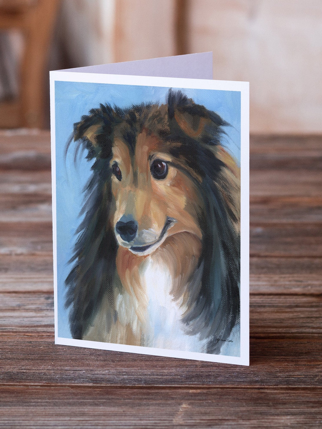 Sheltie Good Boy Greeting Cards Pack of 8 Blank Cards with Envelopes Whimsical A7 Size 5x7