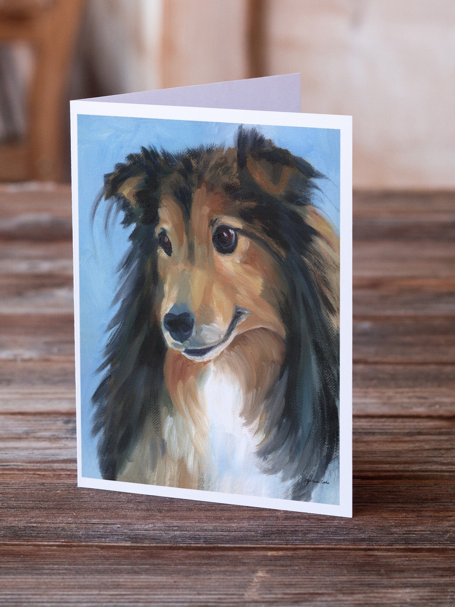 Sheltie Good Boy Greeting Cards Pack of 8 Blank Cards with Envelopes Whimsical A7 Size 5x7