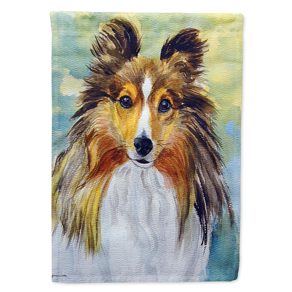 Sheltie Toby House Flag 28x40 Porch Sleeve Pole Decorative Outside Yard Banner Artwork Wall Hanging, Polyester