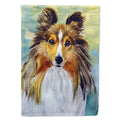 Sheltie Toby House Flag 28x40 Porch Sleeve Pole Decorative Outside Yard Banner Artwork Wall Hanging, Polyester