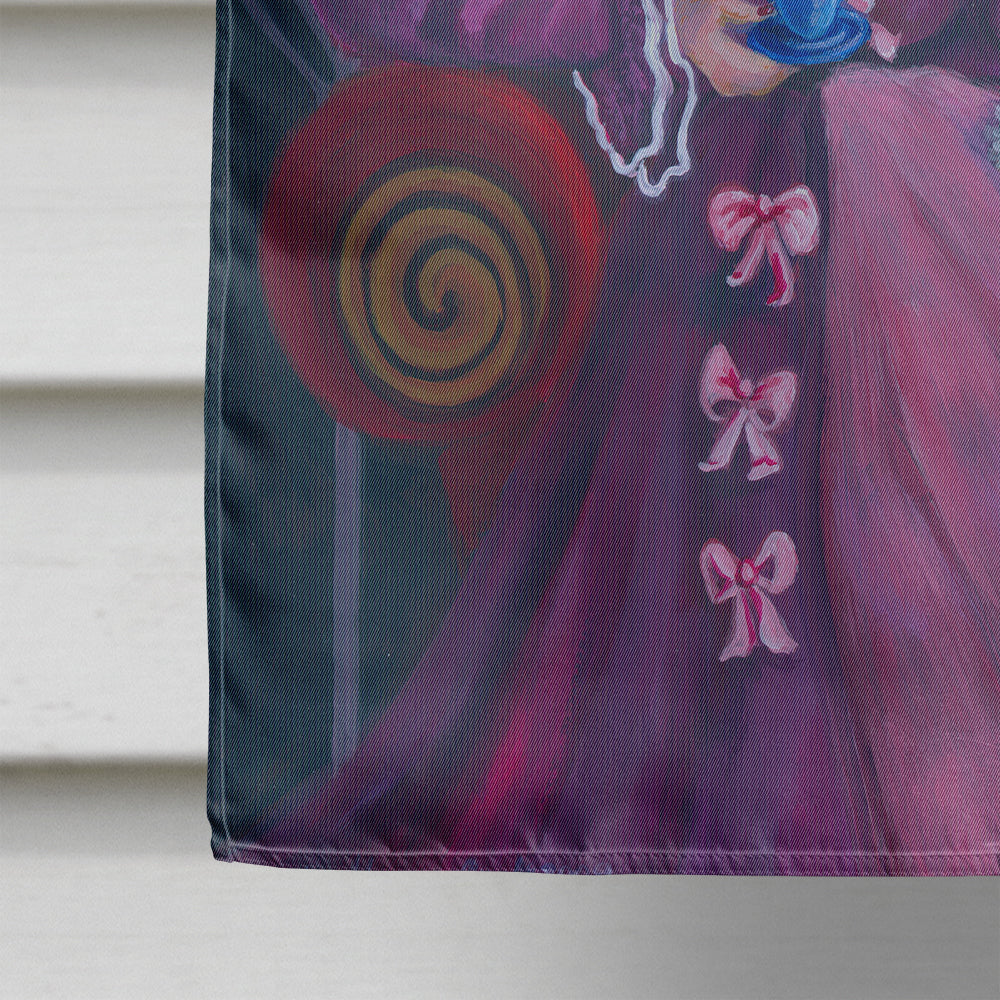 Tea Time Fox House Flag 28x40 Porch Sleeve Pole Decorative Outside Yard Banner Artwork Wall Hanging, Polyester