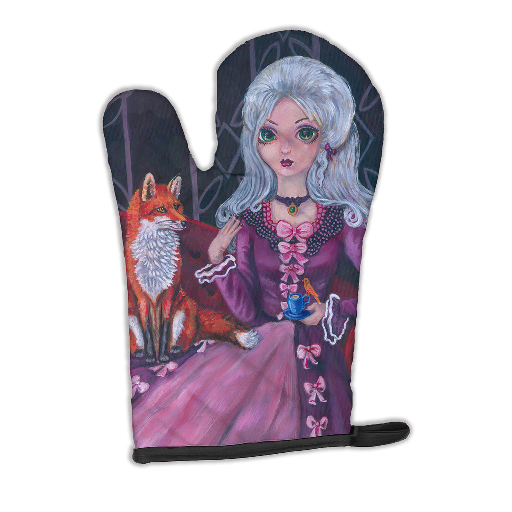 Tea Time Fox Oven Mitt Heat Resistant Thick Oven Mitt for Hot Pans and Oven, Kitchen Mitt Protect Hands, Cooking Baking Glove