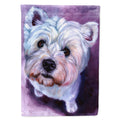Whatsup Westie House Flag 28x40 Porch Sleeve Pole Decorative Outside Yard Banner Artwork Wall Hanging, Polyester