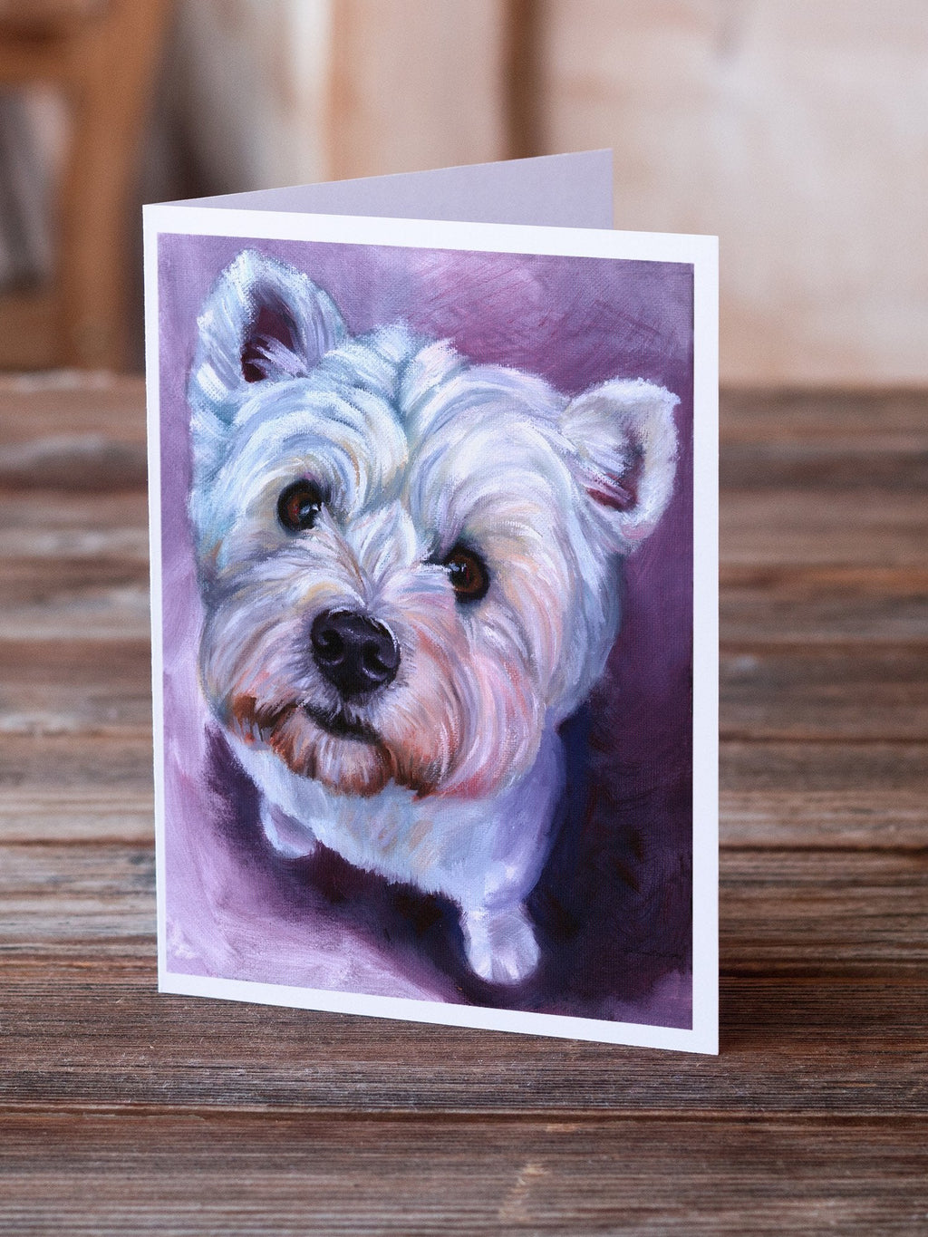 Whatsup Westie Greeting Cards Pack of 8 Blank Cards with Envelopes Whimsical A7 Size 5x7