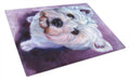 Whatsup Westie Cutting Board Tempered Glass Kitchen Cutting Surface, Heat Resistant Chopping, Non-Slip Feet, Food Prep & Serving