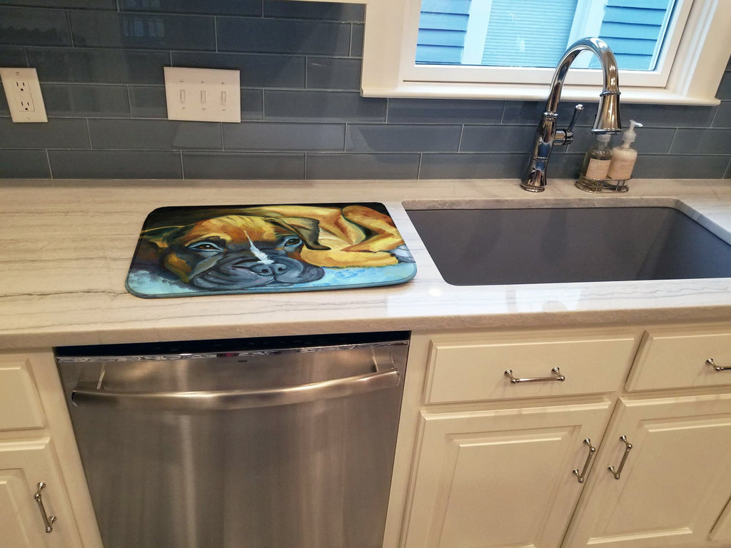 Boxer Pup Dish Drying Mat Absorbent Dish Drying Mat Pad for Kitchen Counter Dish Drainer Mat for Countertop, 14 x 21", Multicolor