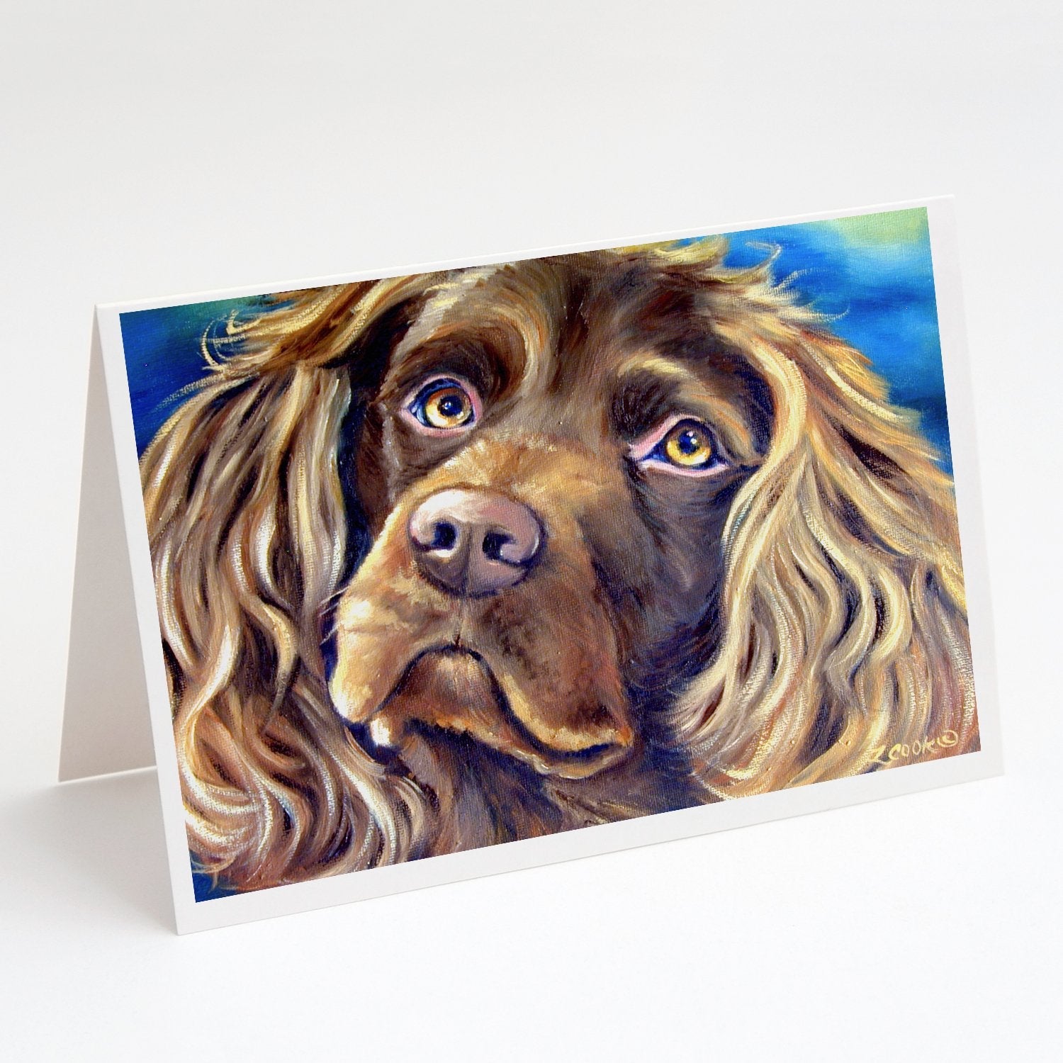 Boykin Spaniel Greeting Cards Pack of 8 Blank Cards with Envelopes Whimsical A7 Size 5x7