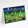 Corgi Backyard Circus Greeting Cards Pack of 8 Blank Cards with Envelopes Whimsical A7 Size 5x7