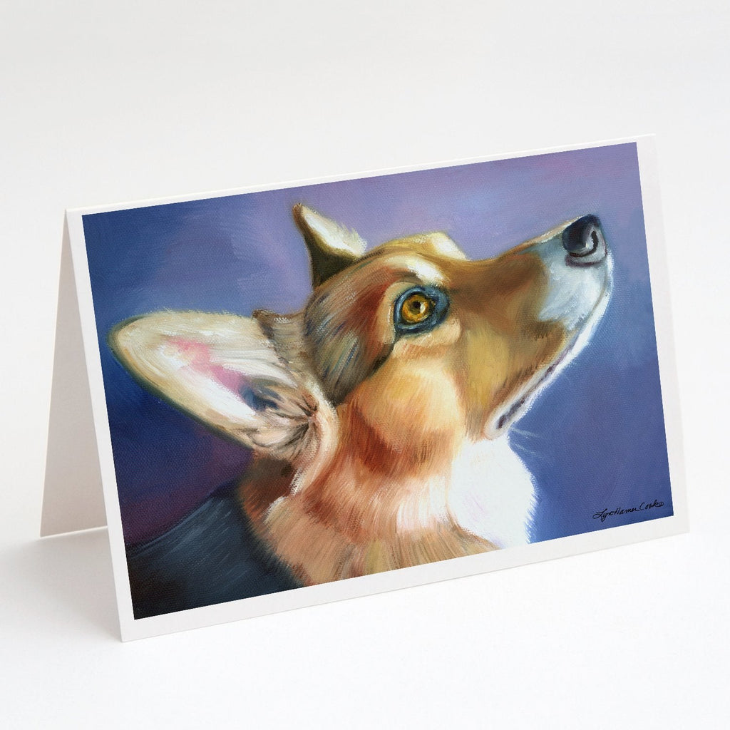 Corgi Devotion Greeting Cards Pack of 8 Blank Cards with Envelopes Whimsical A7 Size 5x7