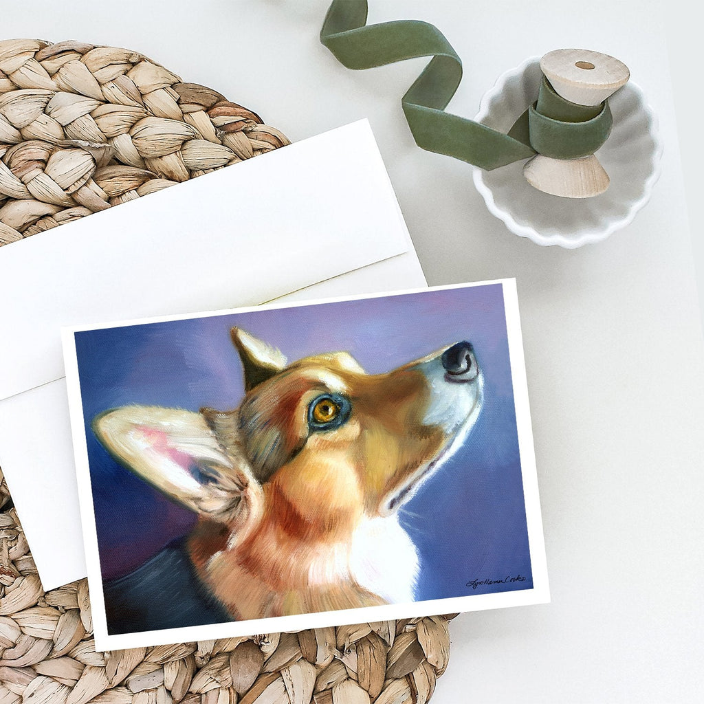 Corgi Devotion Greeting Cards Pack of 8 Blank Cards with Envelopes Whimsical A7 Size 5x7