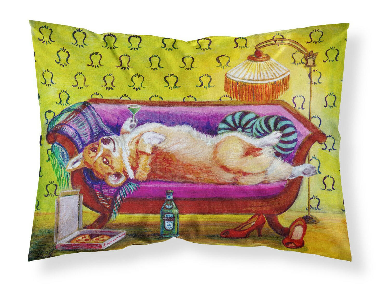 Corgi Home Alone Standard Pillowcase Lightweight Super Soft Easy Care Decorative Artwork Pillowcase, Standard