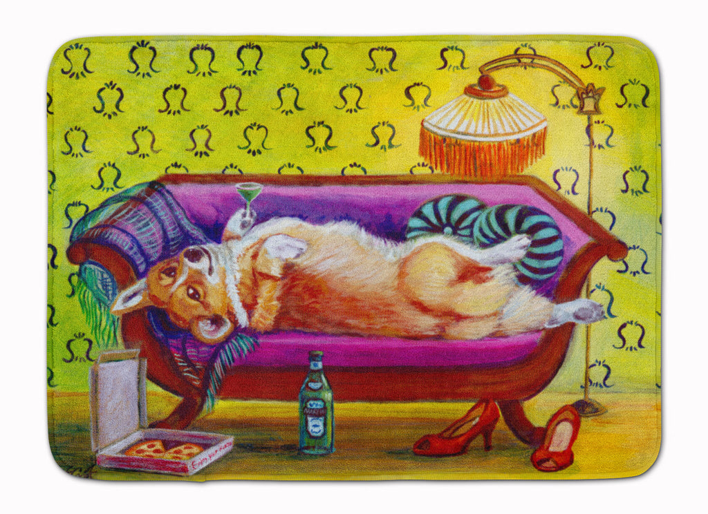Corgi Home Alone Memory Foam Kitchen Mat Machine Washable Anti-Fatigue Cushion Comfort Bath or Kitchen Rug