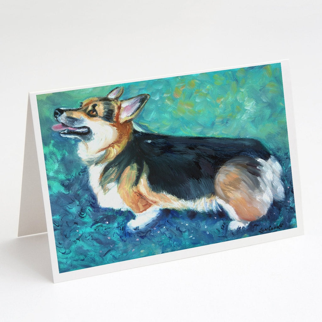 Corgi Pembroke Greeting Cards Pack of 8 Blank Cards with Envelopes Whimsical A7 Size 5x7