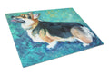 Corgi Pembroke Cutting Board Tempered Glass Kitchen Cutting Surface, Heat Resistant Chopping, Non-Slip Feet, Food Prep & Serving