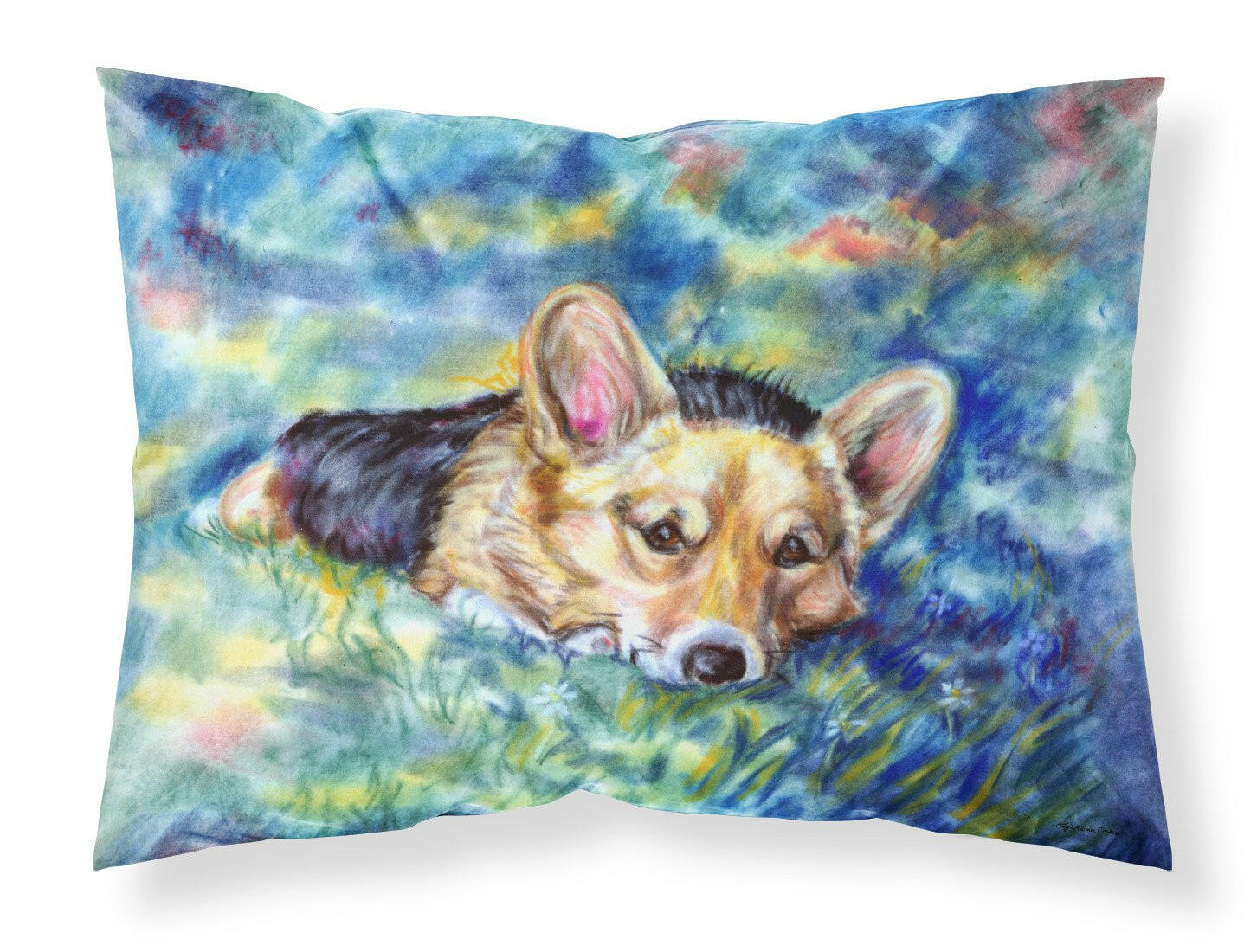 Corgi Tuckered Out Standard Pillowcase Lightweight Super Soft Easy Care Decorative Artwork Pillowcase, Standard