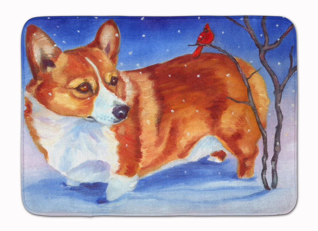 Corgi Cardinal Buddy Memory Foam Kitchen Mat Machine Washable Anti-Fatigue Cushion Comfort Bath or Kitchen Rug