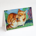 Corgi Momma's Love Greeting Cards Pack of 8 Blank Cards with Envelopes Whimsical A7 Size 5x7