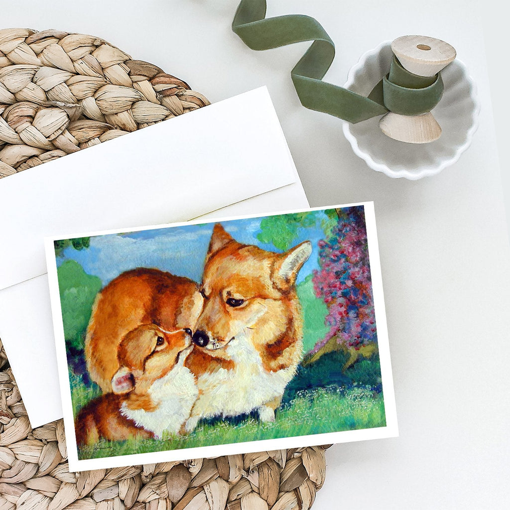 Corgi Momma's Love Greeting Cards Pack of 8 Blank Cards with Envelopes Whimsical A7 Size 5x7