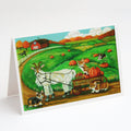 Corgi Pumpkin Ride with Goat Greeting Cards Pack of 8 Blank Cards with Envelopes Whimsical A7 Size 5x7