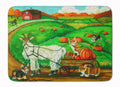 Corgi Pumpkin Ride with Goat Memory Foam Kitchen Mat Machine Washable Anti-Fatigue Cushion Comfort Bath or Kitchen Rug