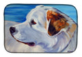 Great Pyrenees at the Beach Dish Drying Mat Absorbent Dish Drying Mat Pad for Kitchen Counter Dish Drainer Mat for Countertop, 14 x 21", Multicolor