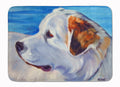 Great Pyrenees at the Beach Memory Foam Kitchen Mat Machine Washable Anti-Fatigue Cushion Comfort Bath or Kitchen Rug
