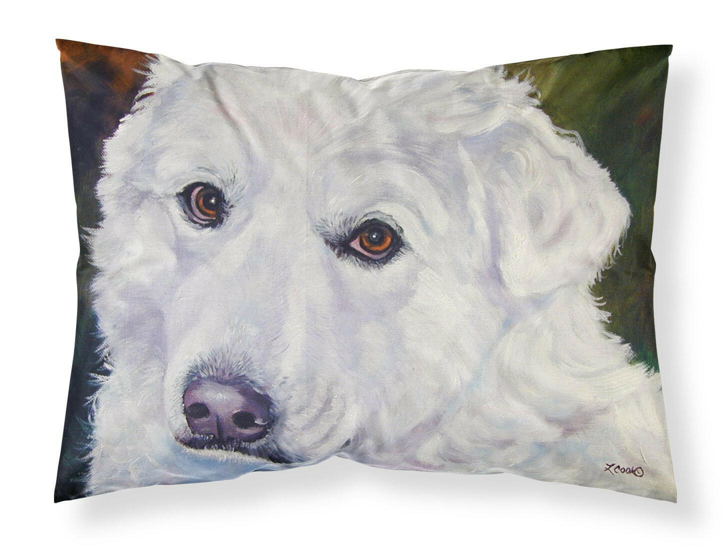 Great Pyrenees Contemplation Standard Pillowcase Lightweight Super Soft Easy Care Decorative Artwork Pillowcase, Standard