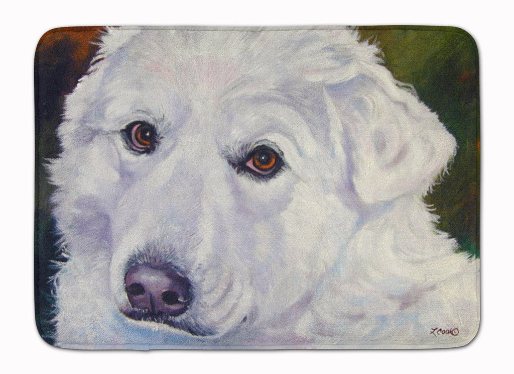 Great Pyrenees Contemplation Memory Foam Kitchen Mat Machine Washable Anti-Fatigue Cushion Comfort Bath or Kitchen Rug