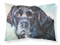 Black Labrador Face Standard Pillowcase Lightweight Super Soft Easy Care Decorative Artwork Pillowcase, Standard