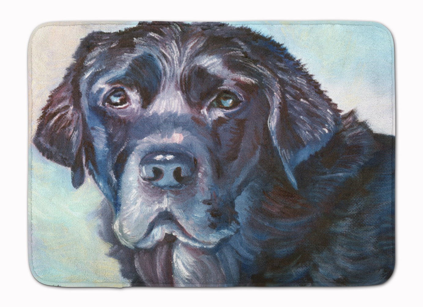 Black Labrador Face Memory Foam Kitchen Mat Machine Washable Anti-Fatigue Cushion Comfort Bath or Kitchen Rug